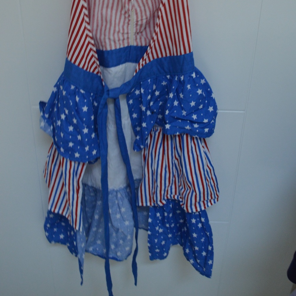 Apron Red White & Blue Ruffle - Picture 6 of 8
